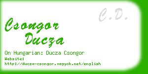 csongor ducza business card